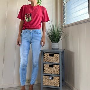 Red T-Shirt with tropical accent pocket